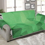 Green Polygonal Geometric Print Sofa Protector