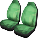 Green Polygonal Geometric Print Universal Fit Car Seat Covers