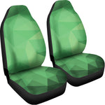 Green Polygonal Geometric Print Universal Fit Car Seat Covers