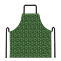 Green Pot Leaf Pattern Print Apron