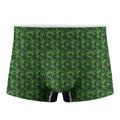 Green Pot Leaf Pattern Print Men's Boxer Briefs