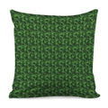 Green Pot Leaf Pattern Print Pillow Cover