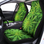 Green Pot Leaf Print Universal Fit Car Seat Covers