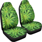 Green Pot Leaf Print Universal Fit Car Seat Covers