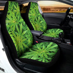 Green Pot Leaf Print Universal Fit Car Seat Covers