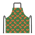 Green Pumpkin Pattern Print Apron