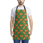 Green Pumpkin Pattern Print Apron