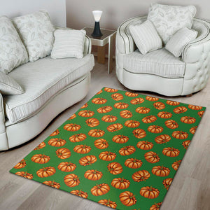 Green Pumpkin Pattern Print Area Rug