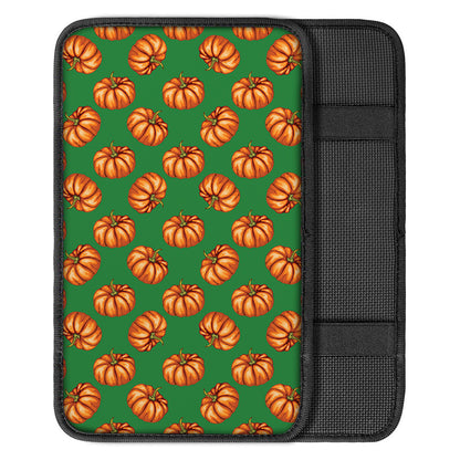 Green Pumpkin Pattern Print Car Center Console Cover