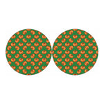 Green Pumpkin Pattern Print Car Coasters