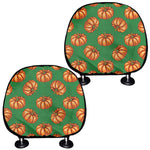 Green Pumpkin Pattern Print Car Headrest Covers