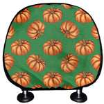 Green Pumpkin Pattern Print Car Headrest Covers