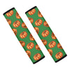 Green Pumpkin Pattern Print Car Seat Belt Covers