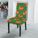 Green Pumpkin Pattern Print Dining Chair Slipcover