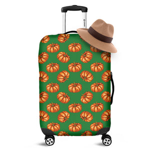 Green Pumpkin Pattern Print Luggage Cover