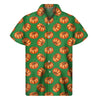 Green Pumpkin Pattern Print Men's Short Sleeve Shirt