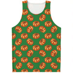 Green Pumpkin Pattern Print Men's Tank Top