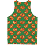 Green Pumpkin Pattern Print Men's Tank Top