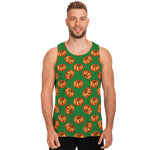 Green Pumpkin Pattern Print Men's Tank Top