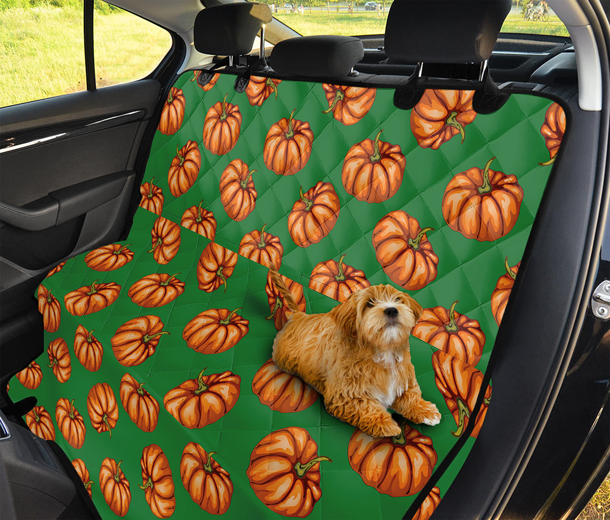 Green Pumpkin Pattern Print Pet Car Back Seat Cover