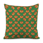 Green Pumpkin Pattern Print Pillow Cover