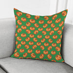 Green Pumpkin Pattern Print Pillow Cover