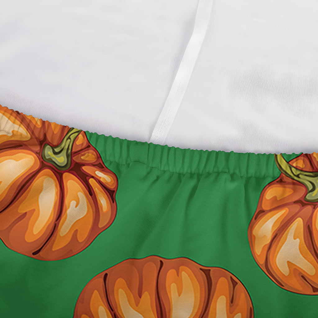 Green Pumpkin Pattern Print Sofa Cover