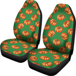 Green Pumpkin Pattern Print Universal Fit Car Seat Covers