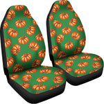 Green Pumpkin Pattern Print Universal Fit Car Seat Covers