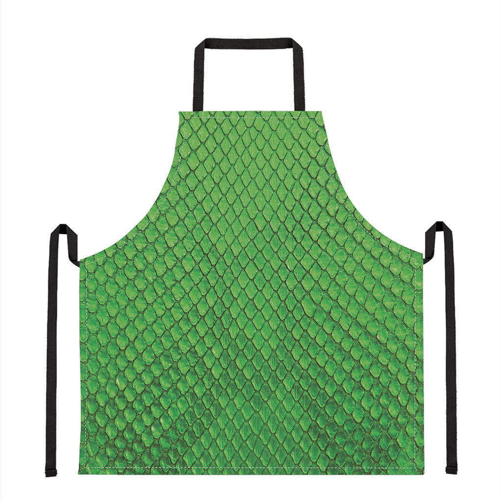 Green Python Snakeskin Print Apron