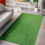 Green Python Snakeskin Print Area Rug