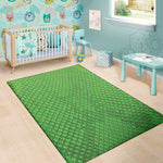 Green Python Snakeskin Print Area Rug