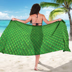 Green Python Snakeskin Print Beach Sarong Wrap