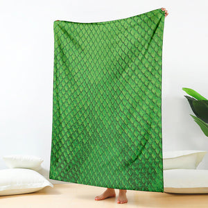 Green Python Snakeskin Print Blanket