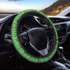 Green Python Snakeskin Print Car Steering Wheel Cover