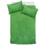 Green Python Snakeskin Print Duvet Cover Bedding Set