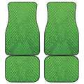 Green Python Snakeskin Print Front and Back Car Floor Mats