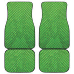 Green Python Snakeskin Print Front and Back Car Floor Mats