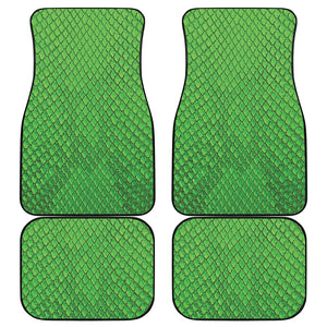 Green Python Snakeskin Print Front and Back Car Floor Mats