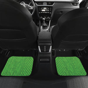 Green Python Snakeskin Print Front and Back Car Floor Mats