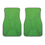 Green Python Snakeskin Print Front Car Floor Mats