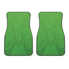 Green Python Snakeskin Print Front Car Floor Mats