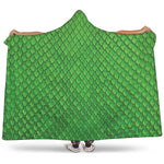 Green Python Snakeskin Print Hooded Blanket