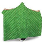 Green Python Snakeskin Print Hooded Blanket