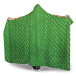 Green Python Snakeskin Print Hooded Blanket