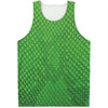 Green Python Snakeskin Print Men's Tank Top