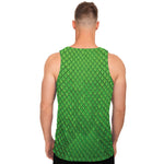 Green Python Snakeskin Print Men's Tank Top