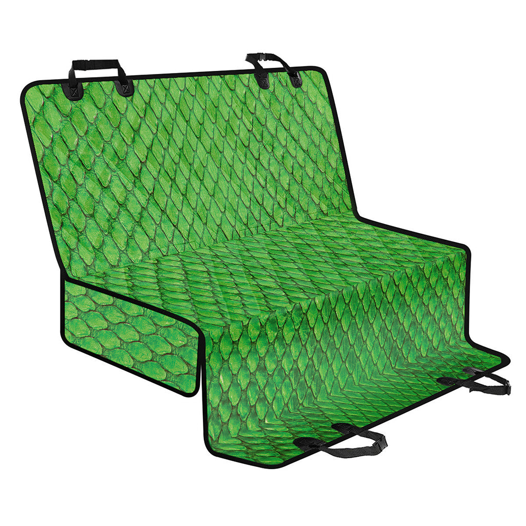 Green Python Snakeskin Print Pet Car Back Seat Cover