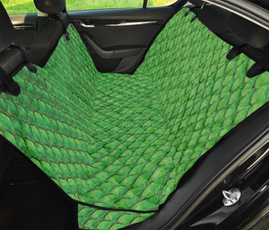 Green Python Snakeskin Print Pet Car Back Seat Cover