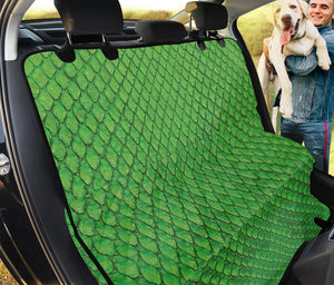 Green Python Snakeskin Print Pet Car Back Seat Cover